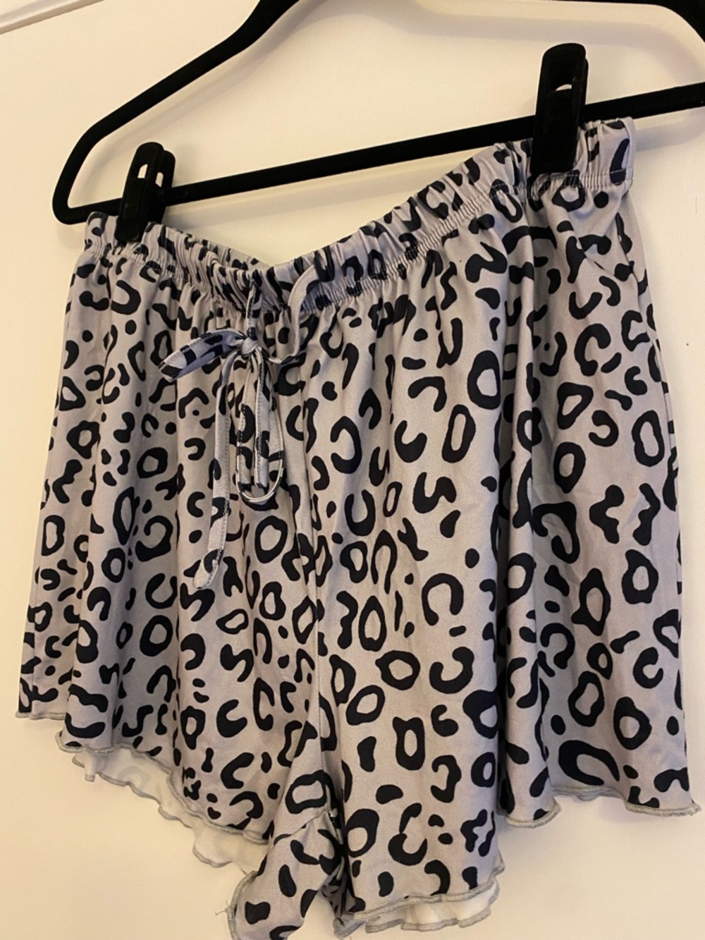 American Eagle Outfitters Lavender and Black Leopard Print Pajama Shorts